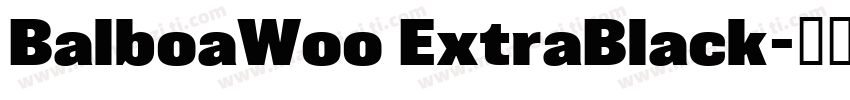 BalboaWoo ExtraBlack字体转换